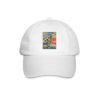 Dalmatiner - Baseballkappe - Weiß/Weiß - Vorne