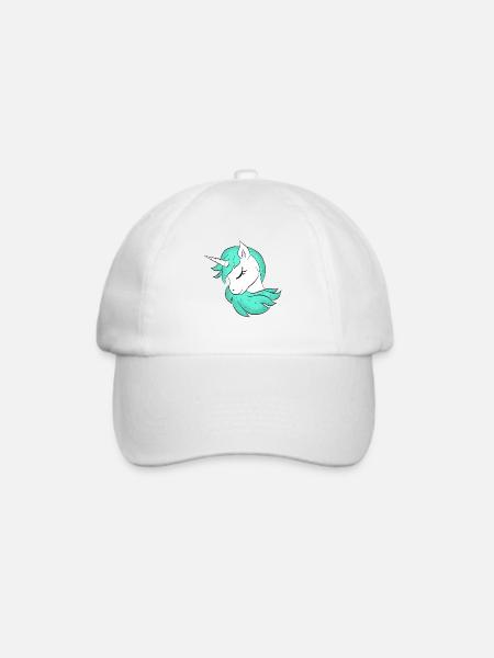 Einhorn - Licorne - Unicorn - Baseballkappe - Weiß/Weiß
