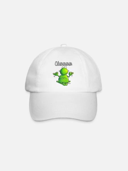 Yoga Frosch - Frösche - Meditation - Baseballkappe - Weiß/Weiß