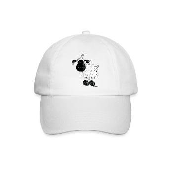 Wolliges Schäfchen - Schaf - Sheep - Baseballkappe - Weiß/Weiß - Vorne