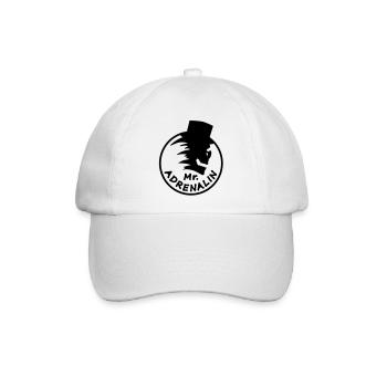 Mr. Adrenalin - Baseballkappe - Weiß/Weiß - Vorne