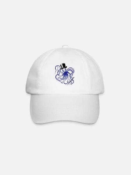 oktopus magier vodoo monster krake tintenfisch ink - Baseballkappe - Weiß/Weiß