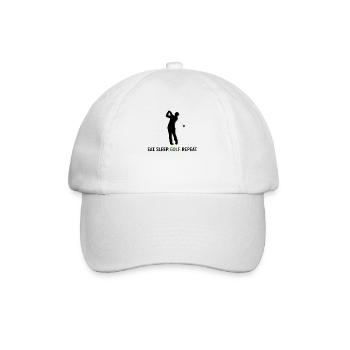 Golf Golfing Golfen Golfball Golfer - Baseballkappe - Weiß/Weiß - Vorne
