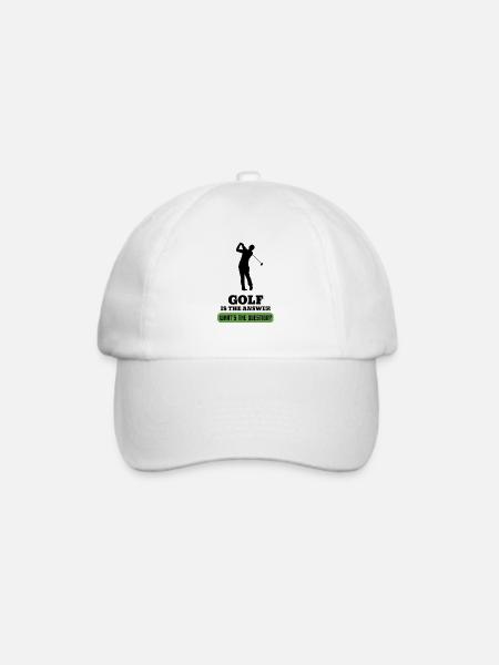 Golf Golfball Golfer Golfen Golfing - Baseballkappe - Weiß/Weiß