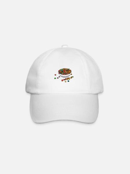 Frühstücks Cornflakes aus den 90s Geschenkidee - Baseballkappe - Weiß/Weiß