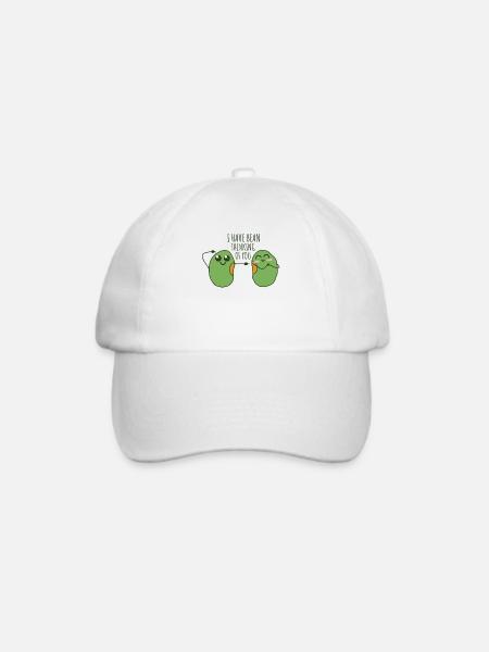 Wortspiel: Ich Dachte An Dich - Baseballkappe - Weiß/Weiß