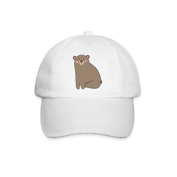 Bär - Baseballkappe - Weiß/Weiß - Vorne
