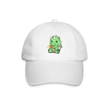 Marshmallow Drache - Baseballkappe - Weiß/Weiß - Vorne