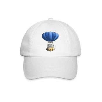 Ballon Cartoon - Heißluftballon - Baseballkappe - Weiß/Weiß - Vorne