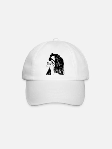 SKULLHEAD - Baseballkappe - Weiß/Weiß