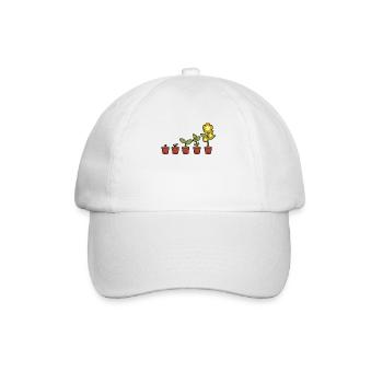 Evolution einer Blumen im Topf blühend - Baseballkappe - Weiß/Weiß - Vorne