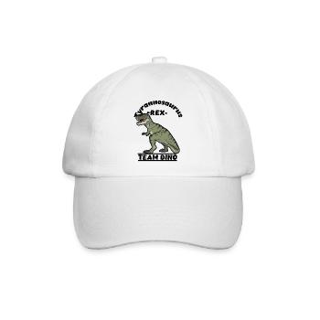 Team Dino T Rex Dino Dinosaurier Geschnekidee - Baseballkappe - Weiß/Weiß - Vorne