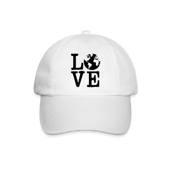 Love Earth - Baseballkappe - Weiß/Weiß - Vorne