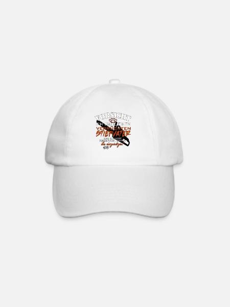 Vorsicht Ich habe einen verrueckten Stiefvater ... - Baseballkappe - Weiß/Weiß