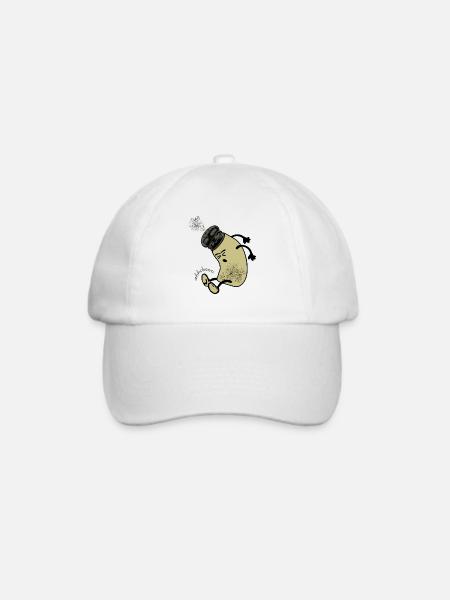 Niesender Pfeffer Streuer Lustiges Geschenk Design - Baseballkappe - Weiß/Weiß