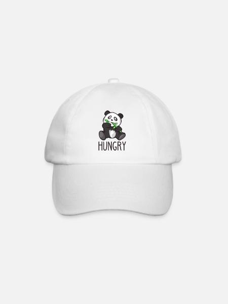 Panda Bär Hunger Baby Geburt Kinder Liebe Geschenk - Baseballkappe - Weiß/Weiß