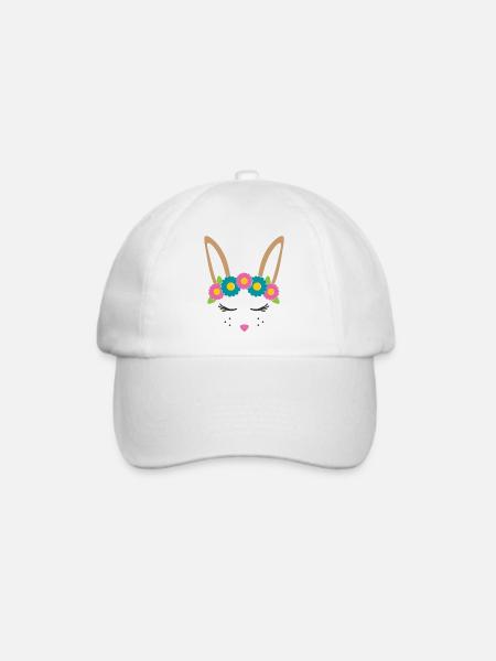Osterhase - Baseballkappe - Weiß/Weiß