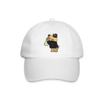 Dog Robber , Hunde Räuber - Baseballkappe - Weiß/Weiß - Vorne