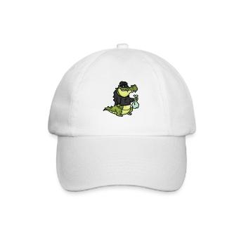 Alligator robber, Aligator Räuber - Baseballkappe - Weiß/Weiß - Vorne