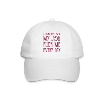 Job Humor - Baseballkappe - Weiß/Weiß - Vorne