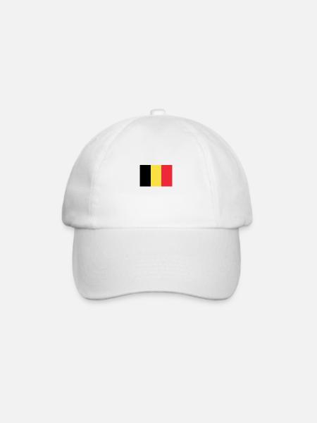 Belgien - Baseballkappe - Weiß/Weiß