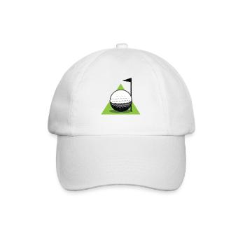 Golf Golfball Fahne - Baseballkappe - Weiß/Weiß - Vorne