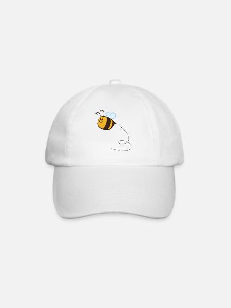 Bienchen - Baseballkappe - Weiß/Weiß
