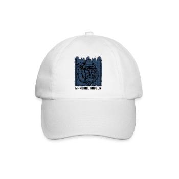 Vintage Retro Style Mandrill Affengesicht Geschenk - Baseballkappe - Weiß/Weiß - Vorne
