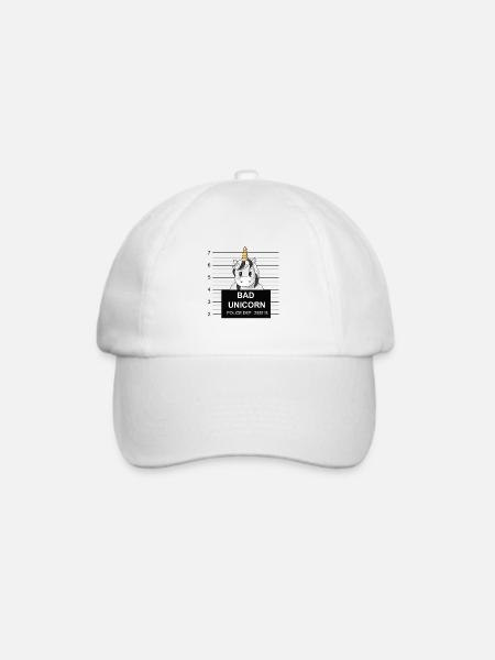 Böses Einhorn - Geschenk - Baseballkappe - Weiß/Weiß