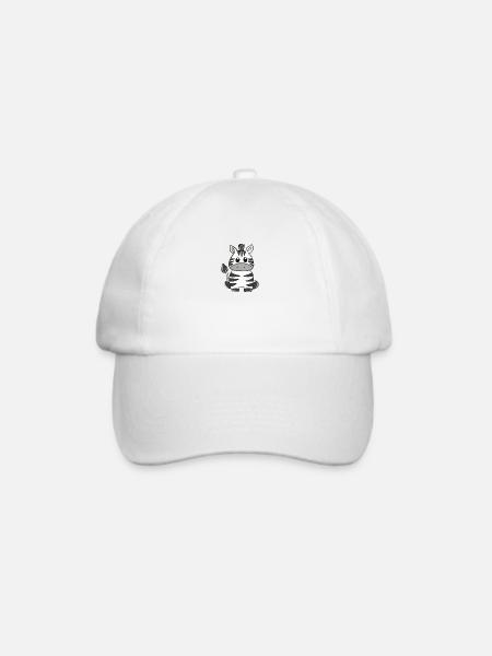 Zebra - Baseballkappe - Weiß/Weiß