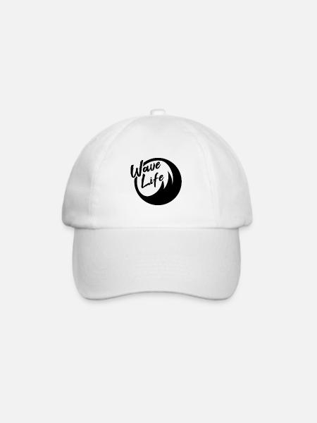Surfing - Baseballkappe - Weiß/Weiß