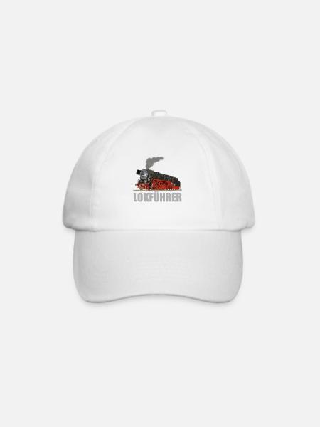 Lokführer Dampflok Echt Eisenbahn Geschenkidee - Baseballkappe - Weiß/Weiß