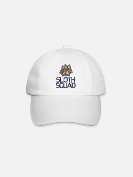 Sloth Squad - Baseballkappe - Weiß/Weiß