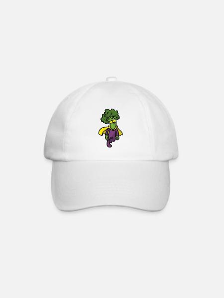 Hero Broccoli Held Broccoli - Baseballkappe - Weiß/Weiß