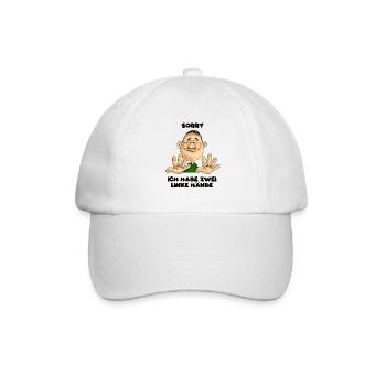 Zwei linke Hände - Baseballkappe - Weiß/Weiß - Vorne