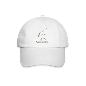 Sternzeichen Wassermann - Baseballkappe - Weiß/Weiß - Vorne