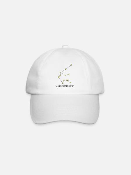 Sternzeichen Wassermann - Baseballkappe - Weiß/Weiß