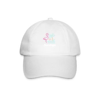 flamingo - Baseballkappe - Weiß/Weiß - Vorne
