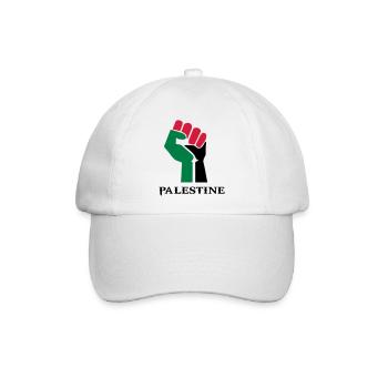 palästinensischen Symbolflagge Palästina - Baseballkappe - Weiß/Weiß - Vorne
