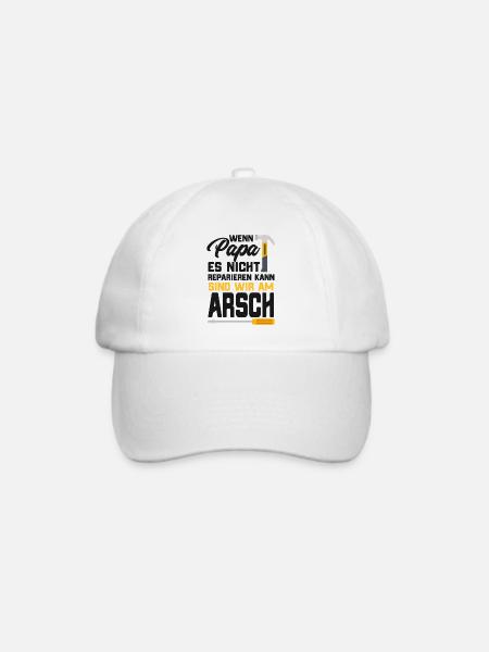 Geburtstag Handwerker Geschenk Vater reparieren - Baseballkappe - Weiß/Weiß