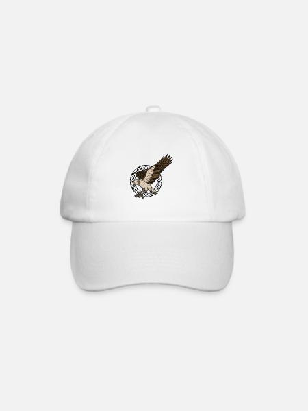 Fischadler Vogel Fischadler Raubvogel Adler Falken Geschenk - Baseballkappe - Weiß/Weiß