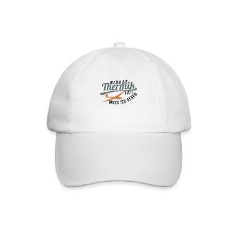 Segelflugzeug Segelflieger Segelflug Geschenk - Baseballkappe - Weiß/Weiß - Vorne