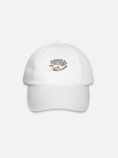 Segelflugzeug Segelflieger Segelflug Geschenk - Baseballkappe - Weiß/Weiß