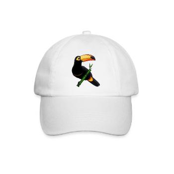 Tukan Tropen Regenwald Geschenkidee - Baseballkappe - Weiß/Weiß - Vorne
