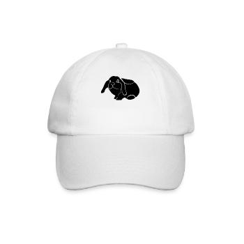 Kaninchen - Baseballkappe - Weiß/Weiß - Vorne