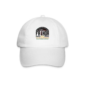 Fathor Wortspiel Vater Lustige Sprüche Geschenk - Baseballkappe - Weiß/Weiß - Vorne