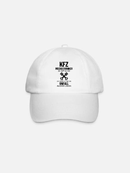 Kfz Mechatroniker Schrauber Spruch Geschenk - Baseballkappe - Weiß/Weiß
