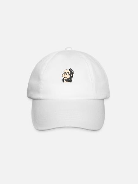 Gorilla - Baseballkappe - Weiß/Weiß