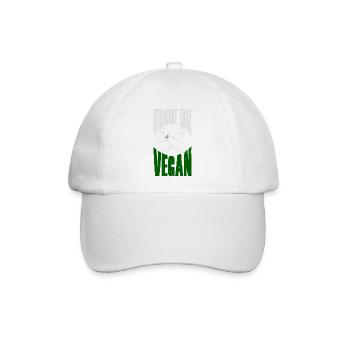 Straight Edge Vegan - Baseballkappe - Weiß/Weiß - Vorne