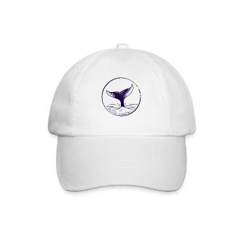 Walflosse Wal wasser Flosse See geschenk - Baseballkappe - Weiß/Weiß - Vorne